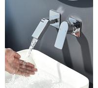 ZYCDP Miscelatore Lavabo Bagno Incasso Rubinetto Bagno Monocomando con Girevole in Ottone Cromo