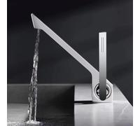 ZYCDP Miscelatore Lavabo Bagno Moderno in Ottone Rubinetto Bagno acqua Calda e Fredda Cromato