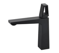 ZYCDP Miscelatore Lavabo Bagno Moderno in Ottone Rubinetto Lavandino Bagno Monocomando Nero