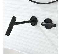 ZYCDP Miscelatore Lavabo Incasso Monocomando Rubinetto Bagno Ottone acqua Calda e Fredda Nero