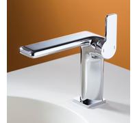 ZYCDP Miscelatore Lavandino Bagno Moderno Rubinetto Bagno Monocomando acqua Calda e Fredda Cromato