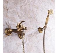 ZYCDP Miscelatore Vasca da Bagno Muro in Ottone Rubinetto Doccia Monocomando Calda E Fredda Antico