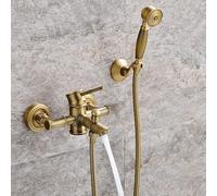 ZYCDP Miscelatore Vasca da Bagno Muro Rubinetto Vasca da Bagno Monocomando con Doccia Antico