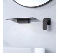 ZYCDP Rubinetto Bagno Incasso a Cascata Miscelatore Lavabo Bagno Monocomando in Ottone Nero