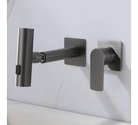 ZYCDP Rubinetto Bagno Incasso Girevole a 360° Miscelatore Bagno Monocomando con 3 Modalità Grigio Pistola