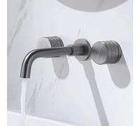 ZYCDP Rubinetto Bagno Incasso In Ottone Rubinetto Lavabo Girevole A 360 Calda E Fredda grigio Canna Di Fucile