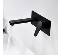 ZYCDP Rubinetto Bagno Incasso Ottone Miscelatore Lavabo Bagno Monocomando Caldo e Freddo Nero