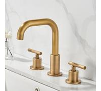 ZYCDP Rubinetto Bagno Lavabo 3 Fori Vintage Rubinetto Bagno Girevole a 360 acqua Calda e Fredda Antico