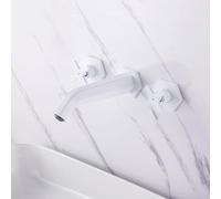 ZYCDP Rubinetto Bagno Lavabo Da Incasso con Doppia Maniglia a Croce Rubinetto Lavello In Ottone Bianco