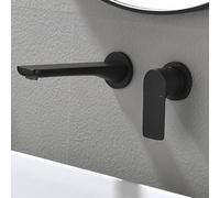 ZYCDP Rubinetto Bagno Lavabo Incasso a Parete Miscelatore Bagno Monocomando acqua Calda e Fredda Nero