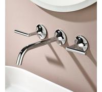 ZYCDP Rubinetto Bagno Lavabo Incasso Girevole a 360° Rubinetti Bagno Due Manopole In Ottone Cromo