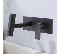 ZYCDP Rubinetto Bagno Lavabo Incasso Monocomando Miscelatore Bagno Girevole a 360° in Ottone Nero