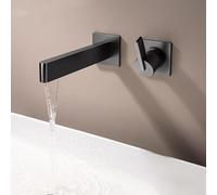 ZYCDP Rubinetto Bagno Lavabo Incasso Monocomando Rubinetto Bagno a Cascata in Ottone Grigio Canna Di Fucile
