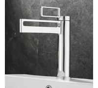 ZYCDP Rubinetto Bagno Lavabo Moderno a Cascata Rubinetto Lavabo Monocomando in Ottone Cromato Corto
