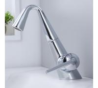 ZYCDP Rubinetto Bagno Lavabo Moderno Girevole A 360° Rubinetto Bagno acqua Calda e Fredda Cromo