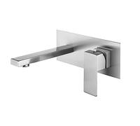 ZYCDP Rubinetto Bagno Lavabo Parete,Rubinetto Bagno in Acciaio Inox,Rubinetto Lavabo a Muro,Miscelatore Lavabo Bagno Monocomando Fredda e Calda Regolabile,spazzolato