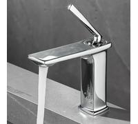 ZYCDP Rubinetto Bagno Moderno in Ottone Miscelatore Lavabo Bagno acqua Calda e Fredda Cromato