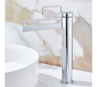 ZYCDP Rubinetto Bagno Moderno Monocomando Miscelatore Lavabo Bagno a Cascata in Ottone Cromo Alto