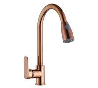 ZYCDP Rubinetto Cucina con Doccetta Estraibile,2 Funzioni Miscelatore Cucina con Doccetta Estraibile,Miscelatore Lavello Cucina,Miscelatore Monocomando Rubinetto Cucina Girevole 360°,oro Rosa