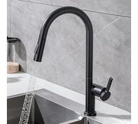 ZYCDP Rubinetto Cucina con Doccetta Estraibile Girevole 360 Miscelatore Cucina Calda e Fredda Nero