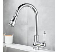 ZYCDP Rubinetto da Cucina con Doccetta Estraibile Miscelatore Cucina Monocomando 360 Gradi Cromato