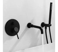 ZYCDP Rubinetto Doccia Incasso Con Girevole 360 Miscelatore Vasca da Bagno con Doccia Nero