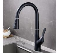 ZYCDP Rubinetto Lavabo Cucina con Doccetta Estraibile Rubinetto Cucina Monocomando con 2 Modas Nero