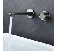 ZYCDP Rubinetto Lavabo da Incasso Monocomando Rubinetto Bagno Lavabo acqua Calda e Fredda Grigio Pistola