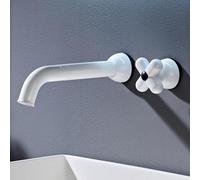 ZYCDP Rubinetto Lavandino Bagno Incasso Rubinetto Bagno Monocomando acqua Calda e Fredda Bianco
