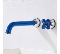 ZYCDP Rubinetto Lavandino Bagno Incasso Rubinetto Bagno Monocomando acqua Calda e Fredda Blu