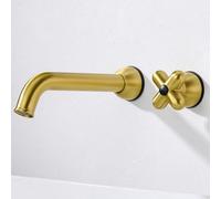 ZYCDP Rubinetto Lavandino Bagno Incasso Rubinetto Bagno Monocomando acqua Calda e Fredda Oro Spazzolato