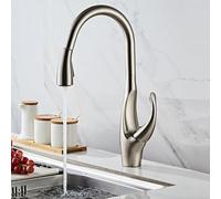 ZYCDP Rubinetto Lavandino Cucina con Doccetta Estraibile Rubinetto Cucina 360 Gradi con 2 Modas Spazzolato