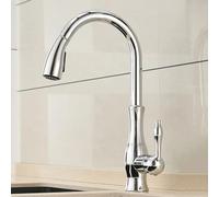 ZYCDP Rubinetto Lavandino Cucina Estraibile con 2 Modas Miscelatore Cucina acqua Calda e Fredda Cromato