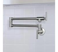 ZYCDP Rubinetto Lavello Cucina a Muro Pieghevole Rubinetto Per Cucina Solo acqua Fredda Spazzolato