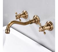 ZYCDP Rubinetto Lavello Incasso Vintage Rubinetto Bagno Lavabo Girevole A 360 In Ottone antico