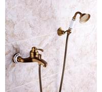 ZYCDP Rubinetto Vasca da Bagno a Parete con Doccetta Miscelatore Vasca da Bagno Ottone Antico
