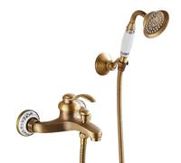 ZYCDP Rubinetto Vasca da Bagno a Parete per Vasca Bagno Miscelatore Doccia Monocomando Antico