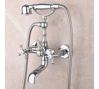 ZYCDP Rubinetto Vasca da Bagno con Doccetta Vintage Miscelatore per Doccia con Deviatore Cromo