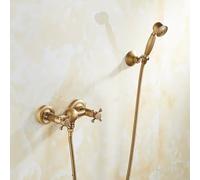 ZYCDP Rubinetto Vasca da Bagno con Doccetta Vintage Rubinetto Doccia 2 Manopole A Croce Antico