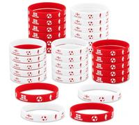 ZYCEHO 20 braccialetti in silicone per la Coppa del Mondo di calcio 2026 Inghilterra, merchandising della Coppa del Mondo 2026, braccialetti in gomma con bandiera della croce di San Giorgio