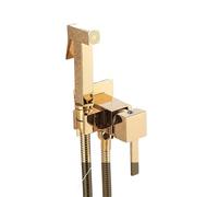ZYCHSJXA Rubinetto Bidet a Parete Color Oro Rosa con doccetta per WC, Miscelatore per Acqua Calda e Fredda, Pistola a Mano per lavabo (Oro B)