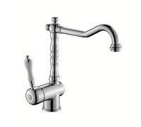 ZYCHSJXA Rubinetto da Cucina, Rubinetto da Cucina, Rubinetto da Cucina in Stile Europeo Interamente in Bronzo, Girevole a 360 Gradi, Rubinetto Antico per lavabo sopra Il Piano di Lavoro, AC