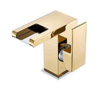 ZYCHSJXA Rubinetto Miscelatore per lavabo da Bagno con Luce LED, Leva Singola Moderna in Ottone, Acqua Calda/Fredda, Tubi Flessibili Standard UK, Finitura cromata, Ideale per l'installazion