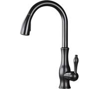 ZYCHSJXA Rubinetto per lavello da Cucina con doccetta Estraibile, Moderno, monocomando, beccuccio Girevole a 360°, Miscelatore Acqua Calda e Fredda - Oro (Cromo)