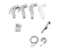 ZYCHSJXA Spruzzatore per WC, doccetta in plastica ABS autopulente, Dispenser per Bidet Portatile per Bagno, Tubo Flessibile per Acqua V27 (A Argento)