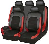 ZYCQ Coprisedili Auto per Alfa Romeo 156 Sportwagon 1997-2008,Pelle Traspirante Impermeabile Antiscivolo Set Completo Copri-Sedile,B/Red