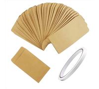 Zydiwo 100 Pezzi Mini Busta Di Carta Kraft Buste In Carta Kraft Riciclata Da Buste Di Sacchetti Piccoli Sacchetto Piatto Regalo Per Gioielli Sacchetto Di Semi con Nastro (6x12cm)