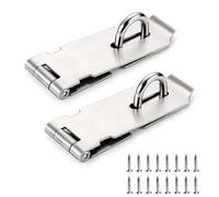 Zydiwo 2 Pezzi Lucchetto Hasp Lock Porta Serratura del Portone Acciaio Inossidabile con Viti di Montaggio per Armadi Delle Porte (3 Pollici)