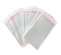Zydiwo 400 Pezzi Sacchetti di Cellophane Trasparente Sacchetti Plastica Autoadesivi OPP Plastica Alimenti Sacchetto per Decorare Caramelle Biscotto Natale (6 * 24cm)