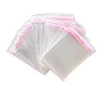 Zydiwo 400 Pezzi Sacchetti di Cellophane Trasparente Sacchetti Plastica Autoadesivi OPP Plastica Alimenti Sacchetto per Decorare Caramelle Biscotto Natale (10 * 15cm)